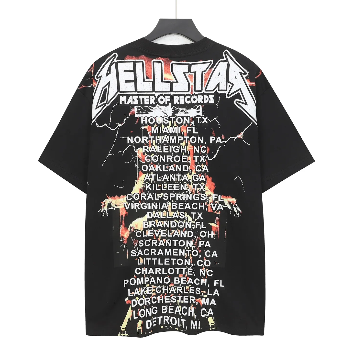 782#Black｜ P54 In Stock Hellstar 、 T （fabric):32 240 Sizes（size）：S-M- L- X L （colour）：Black